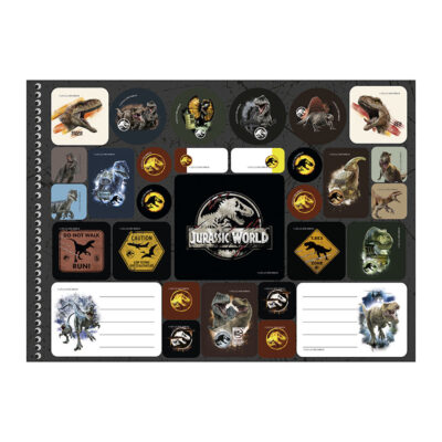 Caderno De Desenho E Cartografia Espiral 60 Folhas Jurassic World – Estampas Sortidas