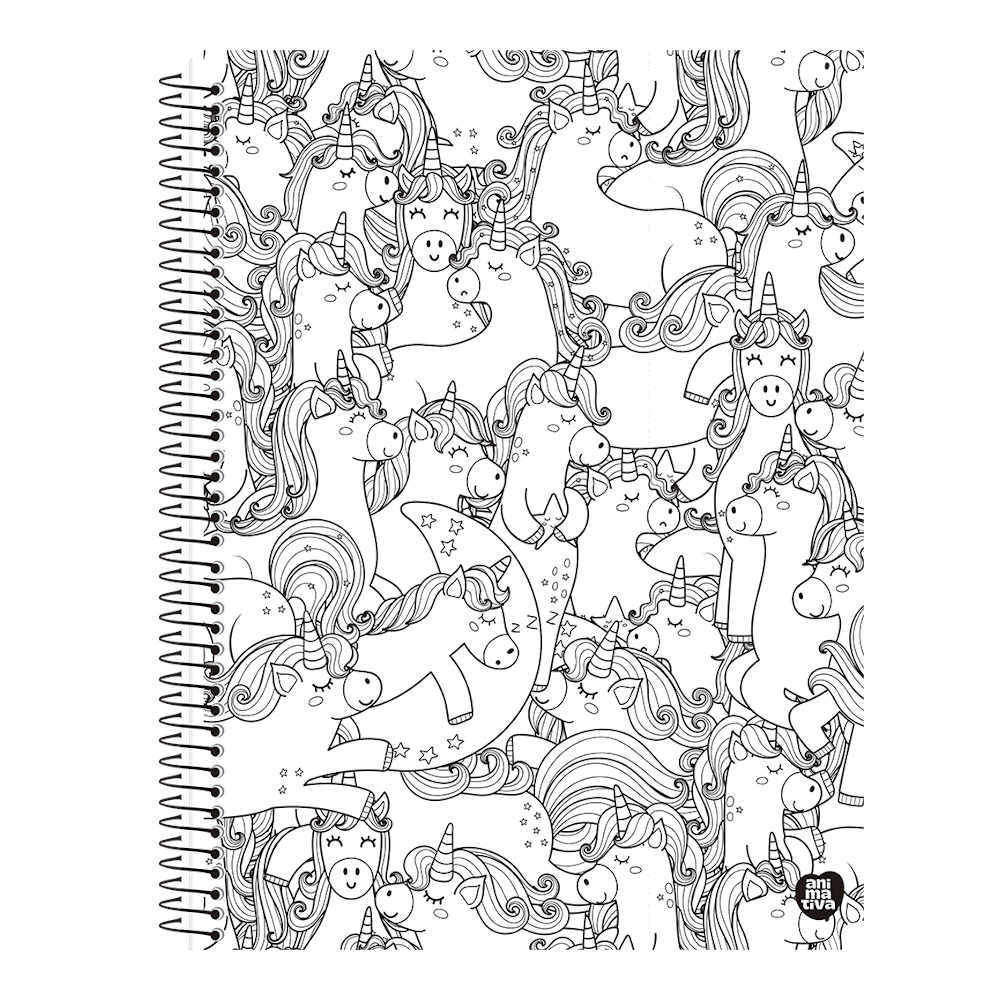 Caderno Espiral Universitário Grande Capa Dura 80 Folhas Color Quest - Estampas Sortidas Caderno Espiral Universitário Grande Capa Dura 80 Folhas Color Quest - Estampas Sortidas