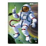 Caderno 1/4 Pequeno Brochura Costurado Sem Mola Capa Dura 80 Folhas Ursinhos Outer Space - Estampas Caderno 1/4 Pequeno Brochura Costurado Sem Mola Capa Dura 80 Folhas Ursinhos Outer Space - Estampas