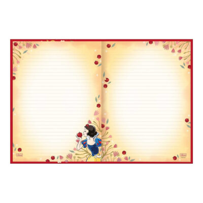 Caderno Brochura Costurado Sem Mola Colegial Médio Capa Dura 80 Folhas Branca De Neve – Estampas Sor