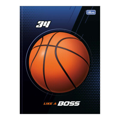 Caderno Brochura Costurado Sem Mola Universitário Grande Capa Dura 80 Folhas Score - Estampas Sortid