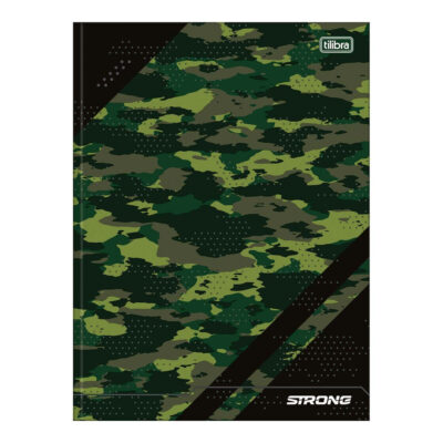 Caderno Brochura Costurado Sem Mola Universitário Grande Capa Dura 80 Folhas Strong - Estampas Sorti