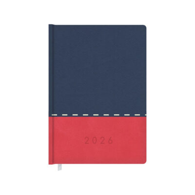 Agenda Diária Safira 2026 - Azul/Vermelha