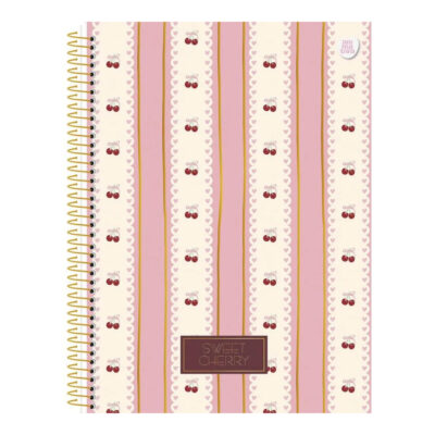 Caderno Espiral Universitário Grande Capa Dura 80 Folhas Sweet Cherry – Estampas Sortidas