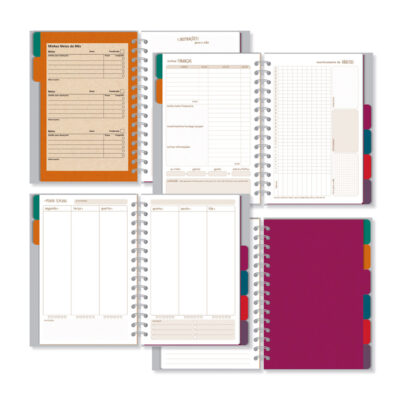 Planner Espiral Permanente – Floral Kraft