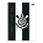 Caderno Espiral Universitário Grande Capa Dura 80 Folhas Corinthians - Estampas Sortidas