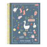 Caderno Espiral Colegial Médio Capa Dura 80 Folhas Milly - Estampas Sortidas Caderno Espiral Colegial Médio Capa Dura 80 Folhas Milly - Estampas Sortidas