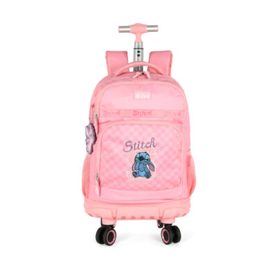 Mochila Com Rodinhas Stitch - Rosa Mochila Com Rodinhas Stitch - Rosa