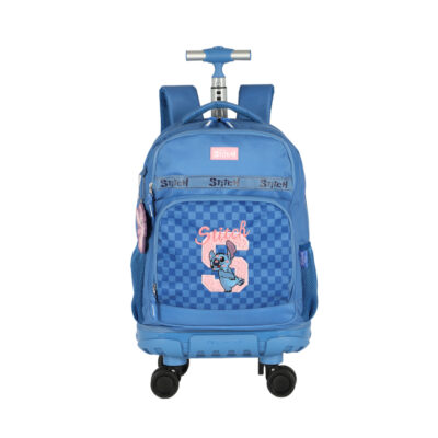 Mochila Com Rodinhas Stitch - Azul Mochila Com Rodinhas Stitch - Azul