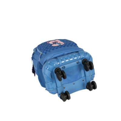 Mochila Com Rodinhas Stitch – Azul