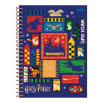 Caderno Espiral Colegial Médio Capa Dura 80 Folhas Harry Potter - Estampas Sortidas