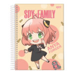 Caderno Espiral Universitário Grande Capa Dura 80 Folhas Spy Family - Estampas Sortidas