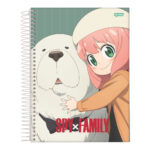 Caderno Espiral Universitário Grande Capa Dura 80 Folhas Spy Family - Estampas Sortidas