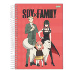 Caderno Espiral Universitário Grande Capa Dura 80 Folhas Spy Family - Estampas Sortidas