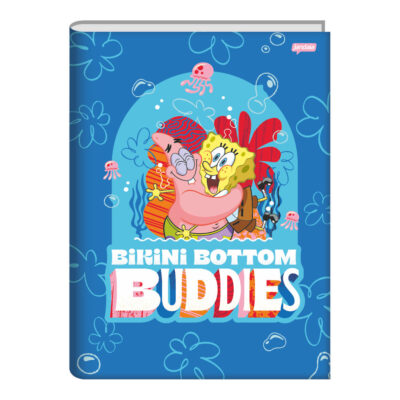 Caderno Brochura Costurado Sem Mola Universitário Grande Capa Dura 80 Folhas Bob Esponja – Estampas