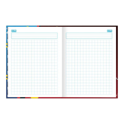 Caderno Brochura Costurado Sem Mola Universitário Grande Capa Dura 40 Folhas Quadriculado 1x1cm Soni