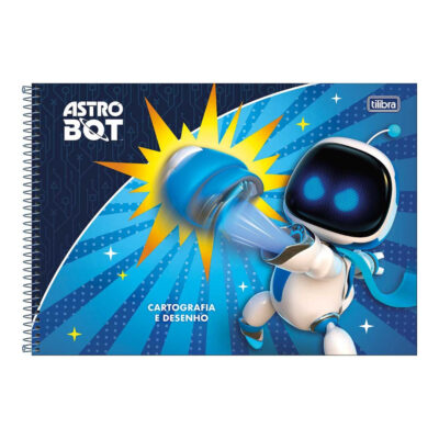 Caderno Desenho E Cartografia Espiral 80 Folhas Astro - Estampas Sortidas