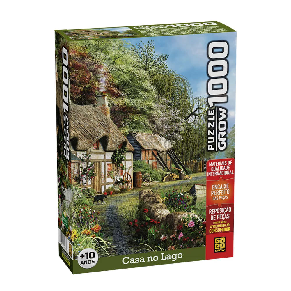 Quebra-Cabeça Com 1000 Peças - Casa No Lago Quebra-Cabeça Com 1000 Peças - Casa No Lago