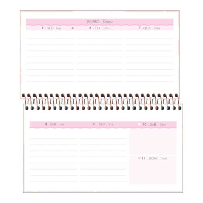 Agenda Espiral Soho Bolso 2026 – Estampas Sortidas