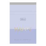 Caderneta Grampeada Com 80 Folhas 76mmx118mm Happy - Cores Sortidas