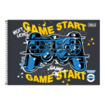 Caderno De Desenho E Cartografia Espiral 80 Folhas Pepper - Estampas Sortidas Caderno De Desenho E Cartografia Espiral 80 Folhas Pepper - Estampas Sortidas