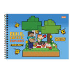 Caderno De Desenho Espiral 80 Folhas Minecraft Caderno De Desenho Espiral 80 Folhas Minecraft