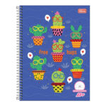 Caderno Espiral Universitário Grande Capa Dura 96 Folhas Quadriculado 7x7mm D+ : Estampas Sortidas