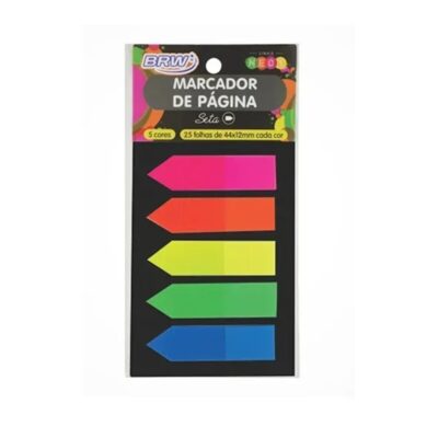 Marcador Pagina Seta - Com 5 Blocos Neon Marcador Pagina Seta - Com 5 Blocos Neon