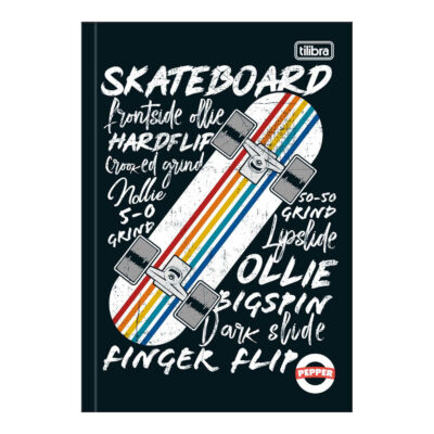 Caderno 1/4 Pequeno Brochura Costurado Sem Mola Capa Dura 40 Folhas Pepper - Estampas Sortidas