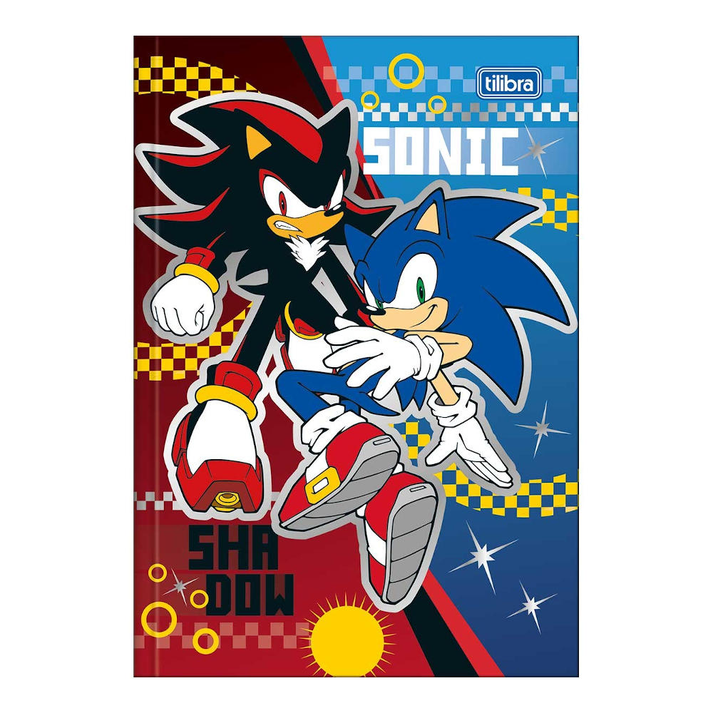 Caderno 1/4 Pequeno Brochura Costurado Sem Mola Capa Dura 80 Folhas Sonic - Estampas Sortidas Caderno 1/4 Pequeno Brochura Costurado Sem Mola Capa Dura 80 Folhas Sonic - Estampas Sortidas