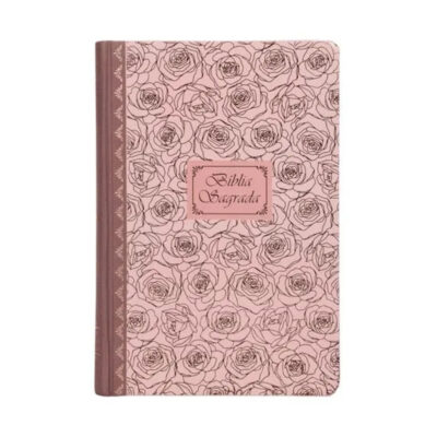 Bíblia Sagrada Católica, Letra Grande, Rosas, Capa Dura Com Lombada Em Tecido Bíblia Sagrada Católica, Letra Grande, Rosas, Capa Dura Com Lombada Em Tecido