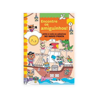 Encontre Os Amiguinhos: No Castelo - Pinte E Cole Os Adesivos!