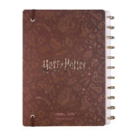 Caderno Inteligente 1/4 A5 Pequeno Espiral Com 80 Folhas - Harry Potter Chapéu Seletor - Marrom