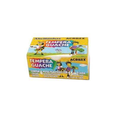 Tinta Guache Estojo Com 6 Cores