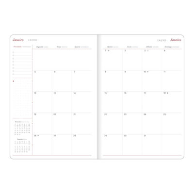 Planner Grampeado M7 Cambridge 2026 – Preta