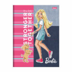 Caderno Brochura Costurado Sem Mola Universitário Grande Capa Dura 48 Folhas Barbie - Estampas Sorti