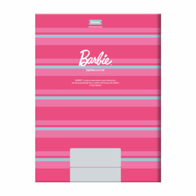 Caderno Brochura Costurado Sem Mola Universitário Grande Capa Dura 48 Folhas Barbie – Estampas Sorti