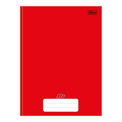 Caderno Brochura Costurado Sem Mola Universitário Grande Capa Dura 96 Folhas D+: Vermelho