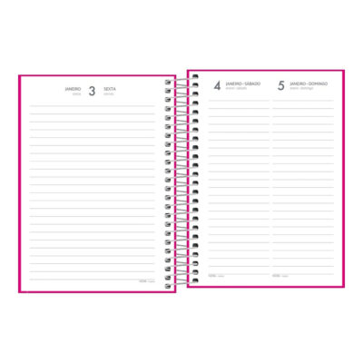 Agenda Espiral M4 Pepper 2026 – Rosa