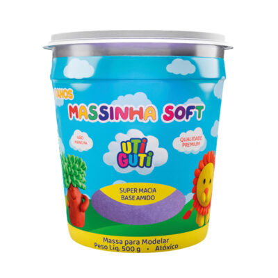 Massa De Modelar Soft Uti Guti 500g - Roxo