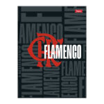 Caderno Brochura Costurado Sem Mola Universitário Grande Capa Dura 80 Folhas Flamengo - Estampas Sor