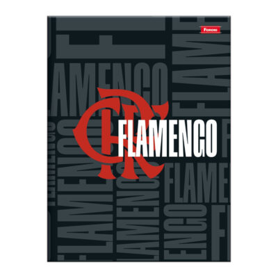 Caderno Brochura Costurado Sem Mola Universitário Grande Capa Dura 80 Folhas Flamengo - Estampas Sor