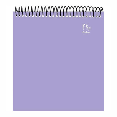 Caderno Flip Espiral Neutro Colors Com 80 Folhas - Lilás