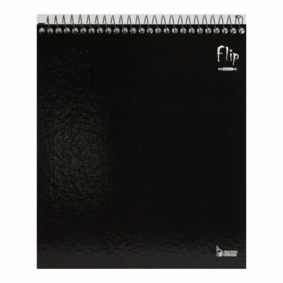 Caderno Espiral Flip Neutro Com 80 Folhas - Preto