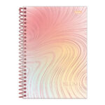 Caderno 1/4 Pequeno Espiral Capa Dura 80 Folhas Blush - Estampas Sortidas