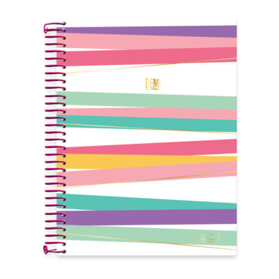 Caderno Espiral Universitário Grande Capa Dura 160 Folhas 10 Matérias Demi- estampas Sortidas