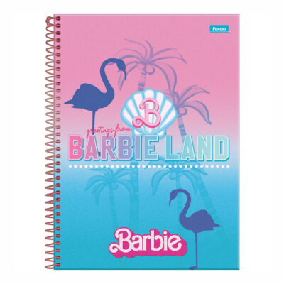 Caderno Espiral Universitário Grande Capa Dura 80 Folhas Barbie Teen – Estampas Sortidas