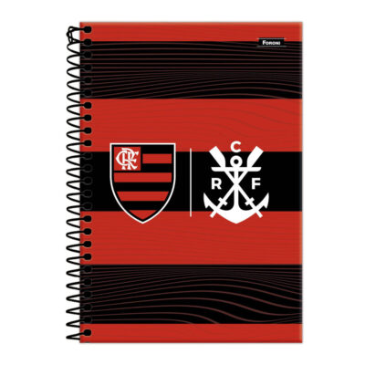 Caderno Espiral Universitário Grande Capa Dura 80 Folhas Flamengo - Estampas Sortidas