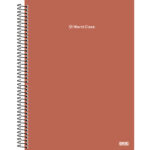 Caderno 1/4 Pequeno Espiral Capa Dura 80 Folhas World Class - Cores Sortidas