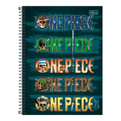 Caderno Espiral Universitário Grande Capa Dura 80 Folhas One Piece Netflix - Estampas Sortidas